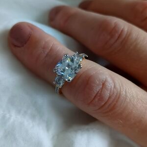 CZ Diamond with a gold band Ring Size 6 - clearance sale!!